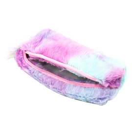 Ieron 2pcs Plush Pencil Cases, Lovely Rainbow Pencil Case, Large Capacity Stationery Storage Bag, Girly Stationery Pen Case, Grils Plush Pen Case Give The Girls