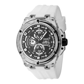 Invicta Racing Men 46mm Plastic White Black dial VH67 Quartz