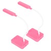 2 Sets LED Desk Lamp Pink Flexible Gooseneck Foldable Home