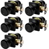 Haidms 5 Packs Matte Black Passage Door Knobs, Black Closet