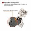 STIANC 50 Pack 1/2" Overlay 4D Soft Close Hinges for