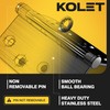KOLET Ball Bearing Door Hinges, 4 x 4 Inches Black