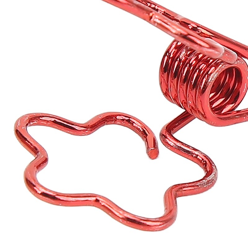 100pcs Binder Clips Flower Shape Hollow Long Tail Cartoon Metal