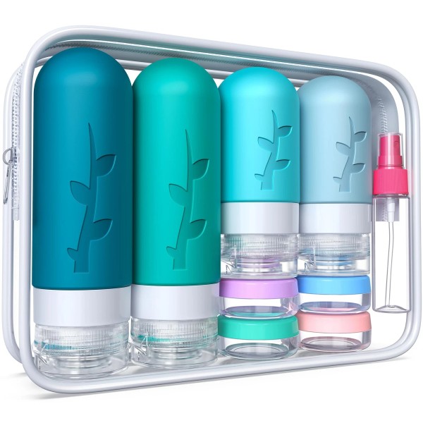 Tocelffe 18 Pack Travel Bottles for Toiletries - TSA Approved