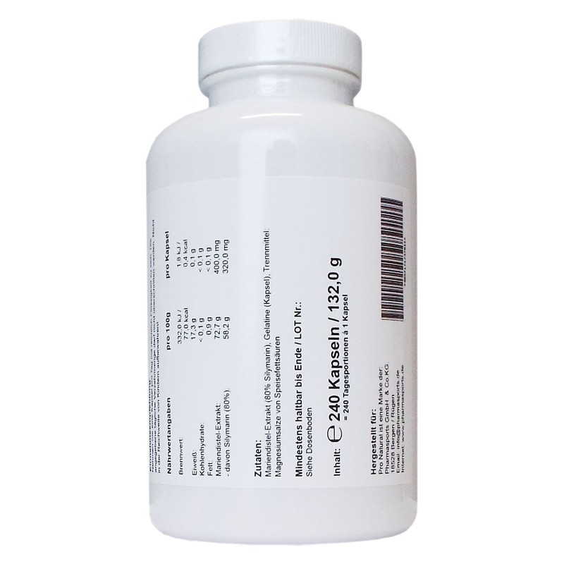 Milk Thistle Extract 400mg – 80% Silymarin (320mg) – 240 Capsules – Detox by Silymarin