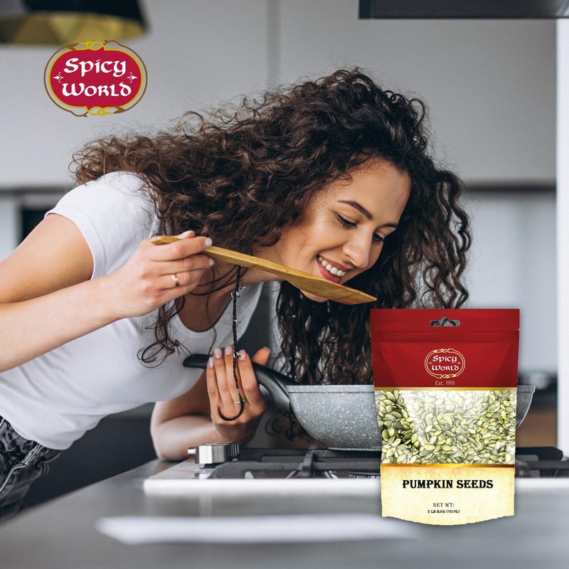 Raw Pumpkin Seeds 2 LB Bag - Shelled, AAA Grade,