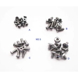 Pocket blade handle screws, M2.5 folding knives hilt fasteners,shaft pivot pin rivets, pack of 40 pieces