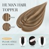 Hairro Human Hair Toppers For Women No Bangs Remy Top