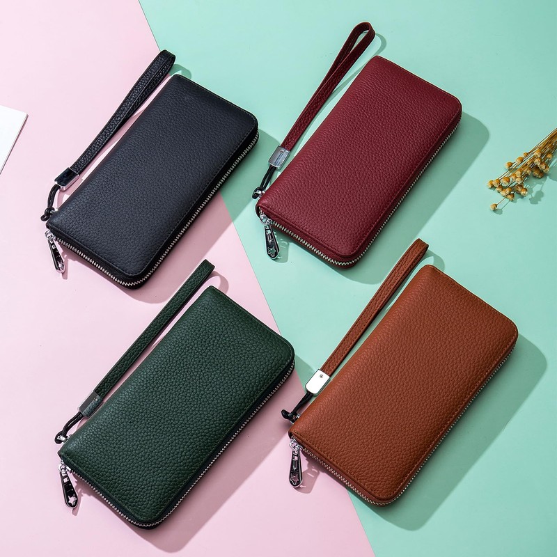 Bearneko Wallet, Long Wallet, Genuine Leather, Large Capacity, Skimming Prevention,