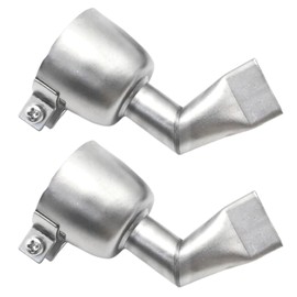 Ollanoos 2 Pcs Welding Gun Flat Nozzle 20mm, 120 Tpo Flat Welding Nozzle Set Hot Air Gun Nozzle for Welding PP PVC Plastic Sheet Welding Tools Stainless Steel Hot Air Gun Welding Nozzle 120 Degree