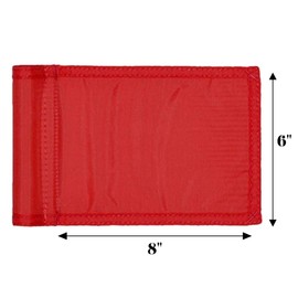 Golf City Products Solid Mini Golf Flag with Tube Insert - Putting Green Flags are 8" L x 6" H and Made from Premium 420D UV-Stabilized Nylon for Truly Durable Golf Flags for Yard (Red)