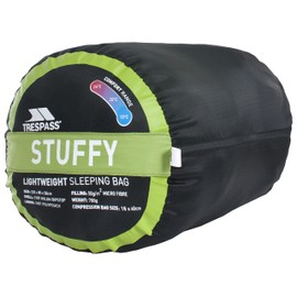 Trespass Stuffy, Green, Sommer Schlafsack 220cm x 80cm x 50cm; wenn verpackt: 40cm x 18cm, Grün