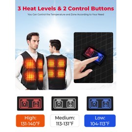 KEMIMOTO Heated Vest for Men, Warming Vest, Heated Hunting Vest, Battery NOT Included, Electric Heated Vest
