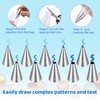 Classicseali 10Pcs Round Piping Nozzle,Stainless Steel Small Piping Nozzle