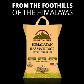 Himalayan Chef Super Kernel Basmati Rice with Extra Long Grain Organic Sticky Rice with Naturally Aromatic Flavor, 10 lbs