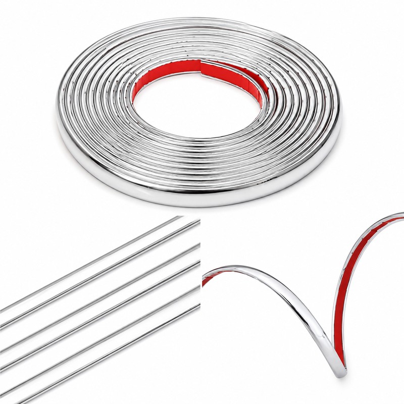 Self-Adhesive Mirror Frame Trim 5m - Flexible PVC Molding Strip