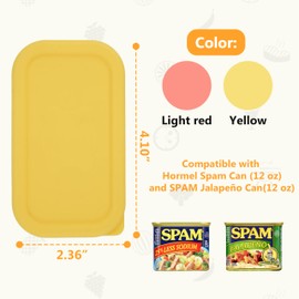 Rectanglar Silicone Can Covers Compatible with Spam Jalapeño Can and Hormel Spam Can 12oz, Can Lids for Spam Canned Meat, Can Cover for Canned Goods, Freezer Dishwasher Safe, 2 Pack (Can NOT Included)