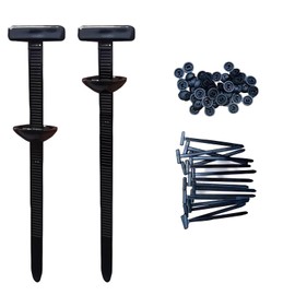 100 PCS Heavy Duty Nylon Universal Cable Tie Buckle with Pin & Button Design - Self-Locking Zip Ties Holder for Car Body, UV Resistant Cable Tie Clips Fasteners, Zip Ties for Car Bumper Included (100)