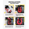 A-BOAR 3/4" D-Ring Shackles, Heavy Duty Forged Steel Shackles with