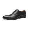La Milano Men's Oxfords Classic Modern Round Captoe Shoes, Splendo-1-black, 10.5