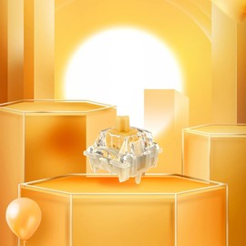 Gateron G Pro Yellow 3.0 Mechanical Keyboard Switches, 5-Pin Linear, Pre-Lubed, Enhanced Stability(35)