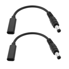 YINETTECH Type-C to DC 5.5 x 2.1 mm Power PD Charge Cable Compatible with Laptop 18-20 V Compatible with ThinkPad X1 Carbon Power Plug PD Emulator Trigger Charge Cable Pack of 2