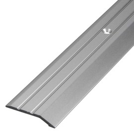 Gedotec Aluminium Transition Profile With Holes, Aluminium End Profile, Height Compensation Floor Strip, Silver Anodised, Cover Strip, Transition Rail For Screwing, Pack of 1 x 100 cm