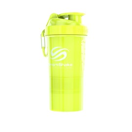 SmartShake O2GO Protein Shaker (NEON YELLOW), 20.3 fl oz (600 ml)