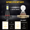 CHUSYYRAY 5202 2504 LED Fog Light Bulbs Kit 6500K Super