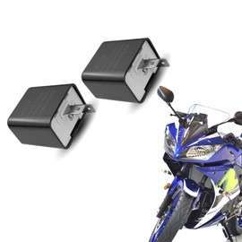 ijuicy 2 PCS Led Electronic Flasher Relays, DC 12V Speed Adjustable 2 Pin Flasher Relay for Led Turn Signal, Motorcycle Turn Signal Switch Relay, Universal for Most Cars Motorcycles (Black)