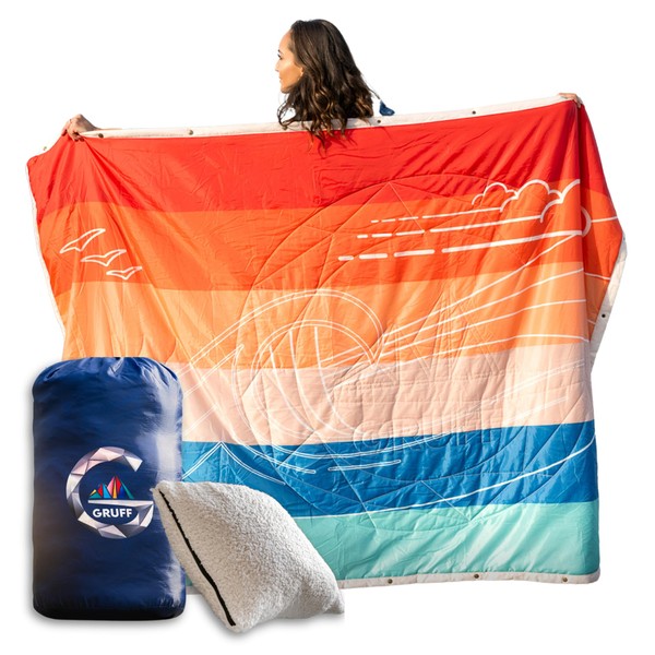 Gruff Ultimate 5-in-1 Outdoor Camping Blanket & Pillow – Waterproof