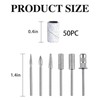 6PCS Nail Drill Replacement Heads with 56 Sand Rings, Universally