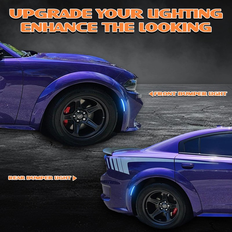 AreLokpri Dynamic LED Side Marker Light Compatible with Dodge Charger