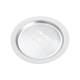 QUARKZMAN 1 Set Engine Start Stop Button Cover for Toyota Silver Tone