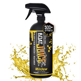 Boat Juice Mildew Stain Remover & Restorer Boat Cleaner | Marine-Grade Boat Mold & Mildew Remover for Vinyl Seats, Upholstery, Cushions & Interior | Fast-Acting, Mango Tango Scent | Made in USA (32oz)