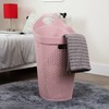 Mind Reader 60L Rolling Laundry Hamper, Clothes Basket, Wheels, Wicker