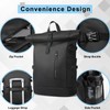 Rolltop Backpack with Laptop Compartment for 15.6 Inch Computer, Waterproof