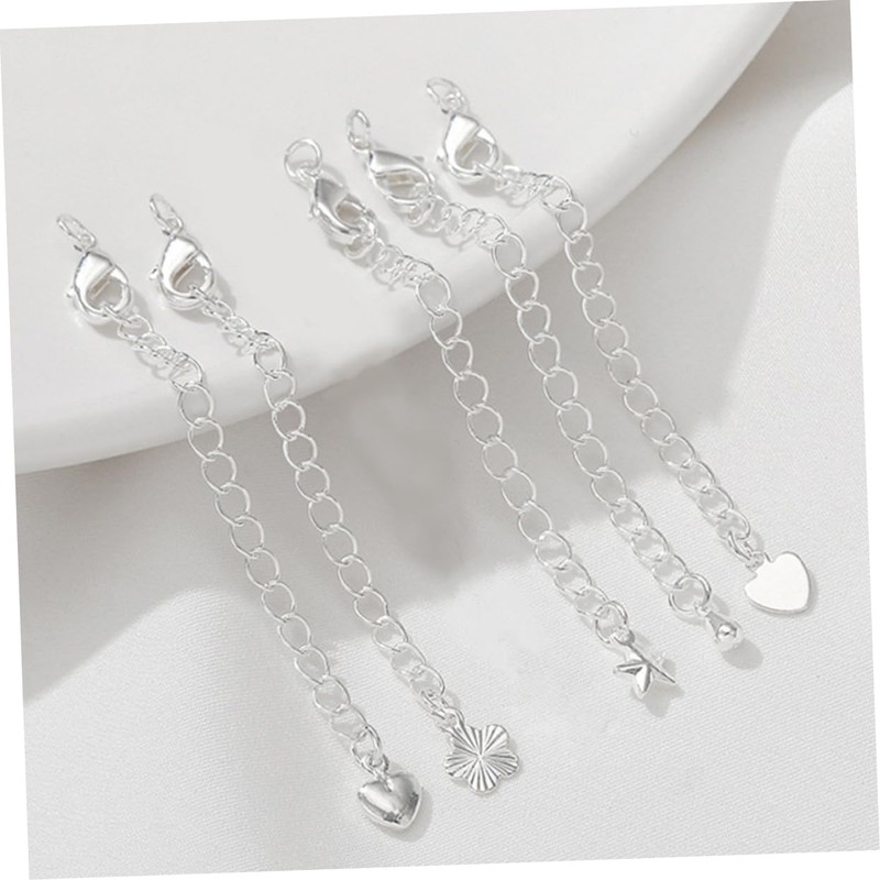 DOITOOL 5Pcs Necklace Chain Extenders Kit Jewelry Extension Chains for