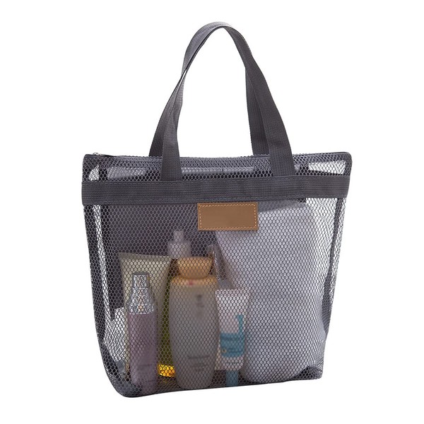 Pebipoo Mesh Shower Caddy Bag, Quick Dry Portable Tote Bag