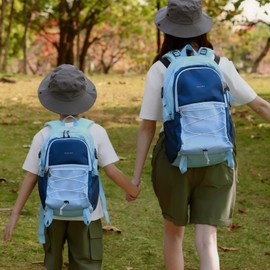 TINYAT Hiking Backpack for Men and Women, Water Resistant Travel Backpack, Trekking Backpack, Daypack for Camping, Climbing, Sports, Blue/T109433-1