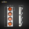 Partsam Trailer Truck Front Air Cleaner Light Bar Bracket Lights