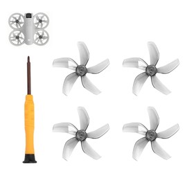 2 Pairs Low Noise Propellers Compatible with DJI NEO, Propeller Quiet for DJI NEO, Safe Multicoloured Available Low Noise Quick Release Robust Drone Accessories, Propeller Replacement Wings, Grey