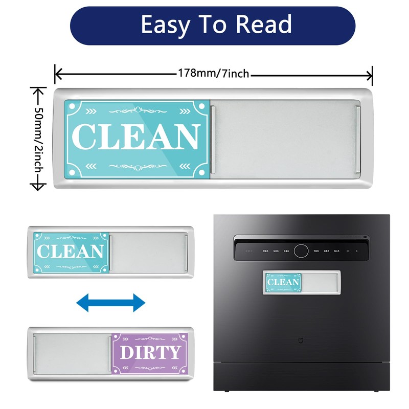 Dishwasher Magnet Clean Dirty Sign for Kitchen Organization and Storage