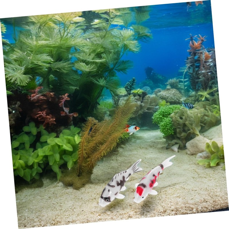 ABOOFAN 5pcs Realistic Koi Fish Models for Aquarium Decoration Vibrant