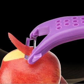 Multi Fruit Vegetable Peeler & Grater, Double Serrated Stainless Steel Blade（Peeler and Grater Function), Sharp Blade for Cucumbers,Carrot, Apples, Potato Eye Remover. Grinding of Garlic and Ginger