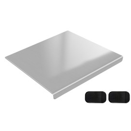 304 Stainless Steel Cutting Board with 2 Pack Non-Slip Mats, Yoposeo Heavy Duty Baking Cutting Chopping Boards for Kitchen, Meat, Fruits, Vegetables, Bread and Baking (19.7" X 15.7"/ 50 X 40cm)