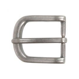 1" (25 mm) Nickel Free Single Prong Horseshoe Belt Buckle, Antique Silver