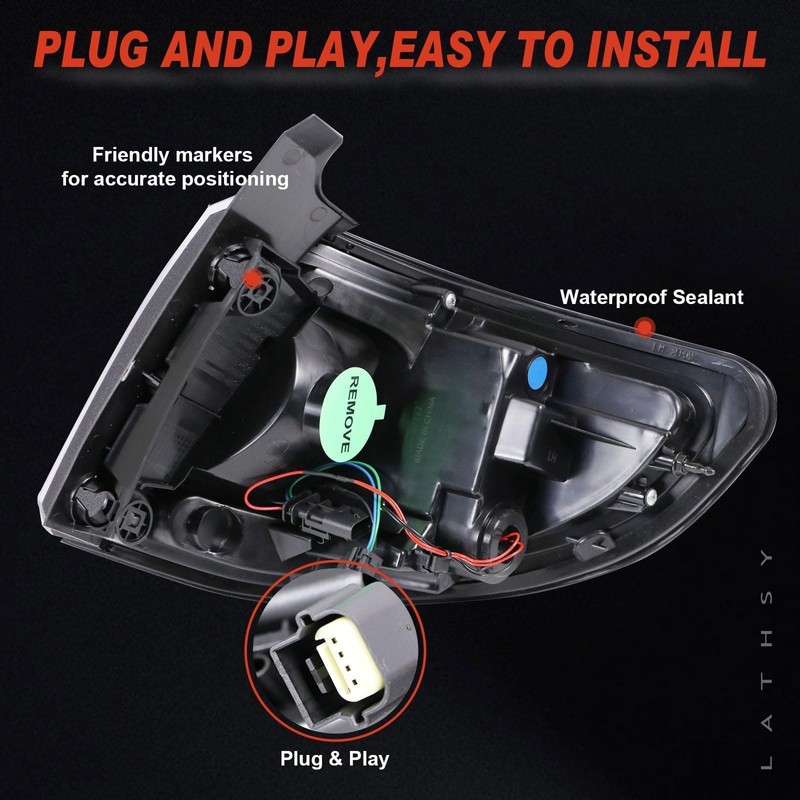 Lathsy LED Tail Light Compatible with 2013-2016 GMC Acadia Right