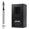 BESSIE Reabit Diahexa XF nail bits, 2 pieces, silver / BESSIE 리아비트 다이아헥사 XF 네일비트, 2개, 실버