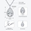 EONFUN 2.5CT Pear Moissanite Pendant Necklace for Women (Silver)